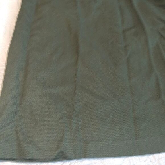 Hunter Green Midi Skirt With Belt Vintage 11-12 Made In USA Elastic Waist Cotton - Picture 6 of 10